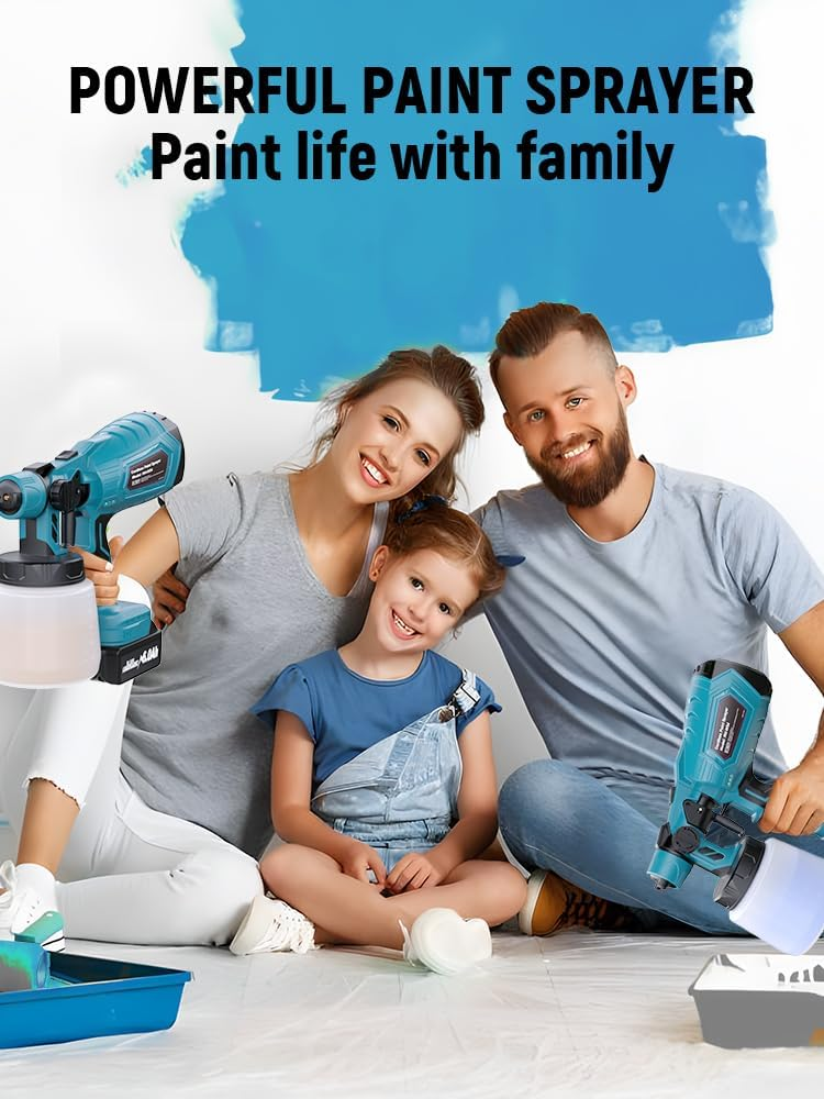 👉PULVERIZADOR DE PINTURA PORTÁTIL 850W🎉✨ 2 BATERIAS