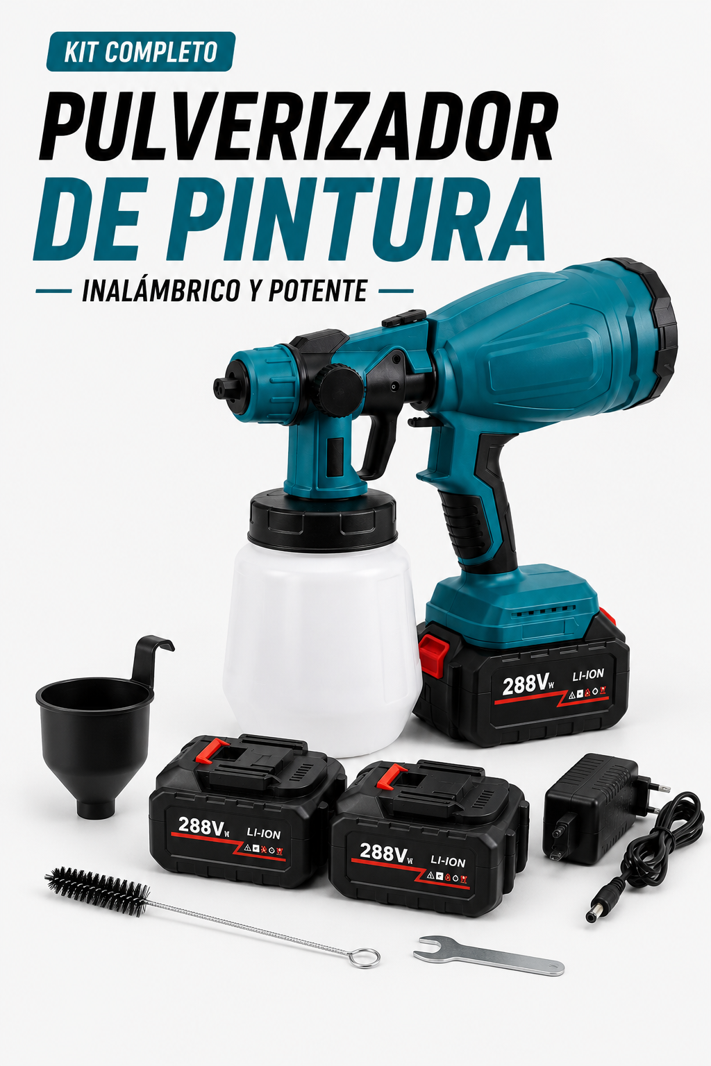 👉PULVERIZADOR DE PINTURA PORTÁTIL 850W🎉✨ 2 BATERIAS