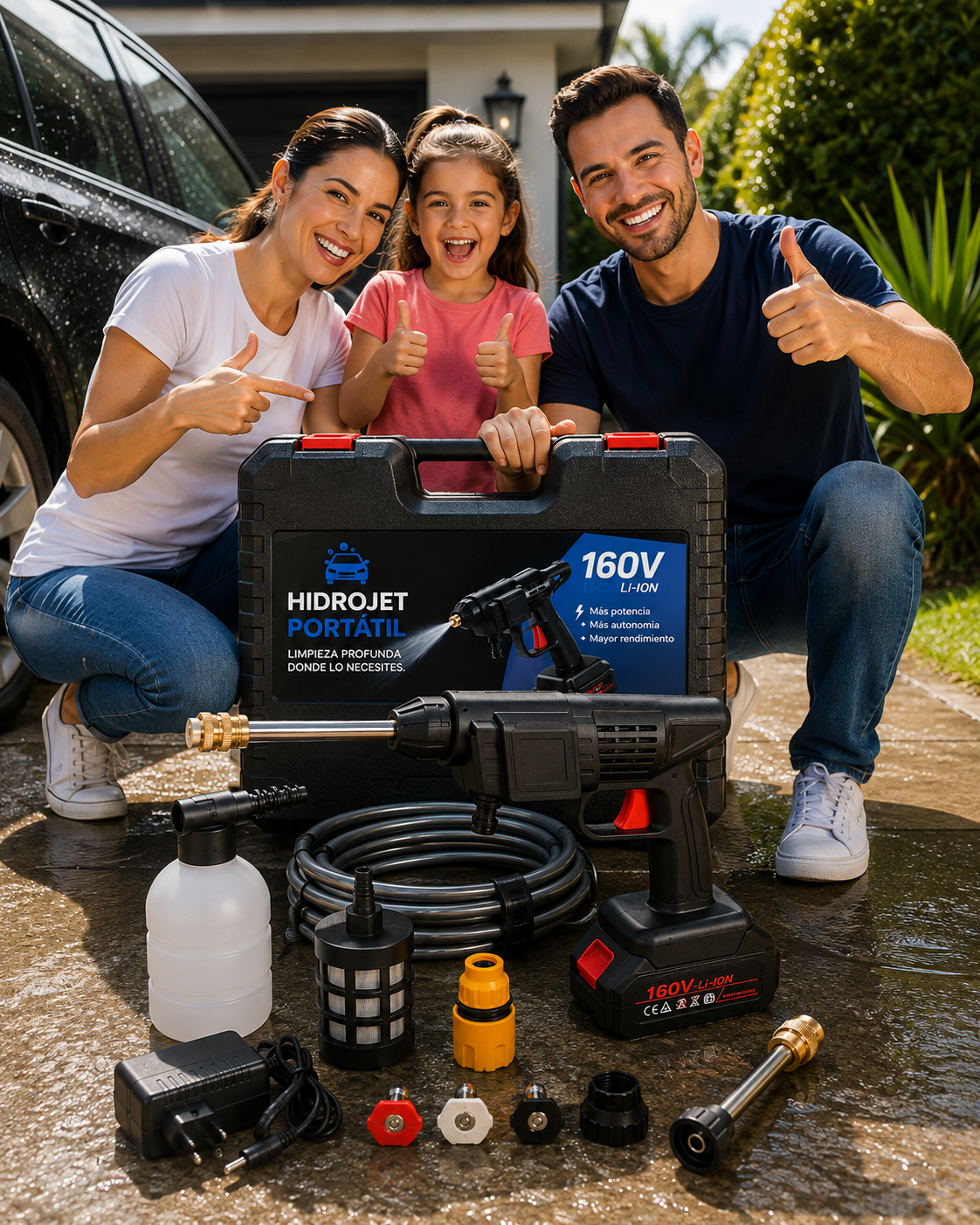 😱🎉HIDROLAVADORA PORTATIL 160V ALTA PRESION ✔🧺