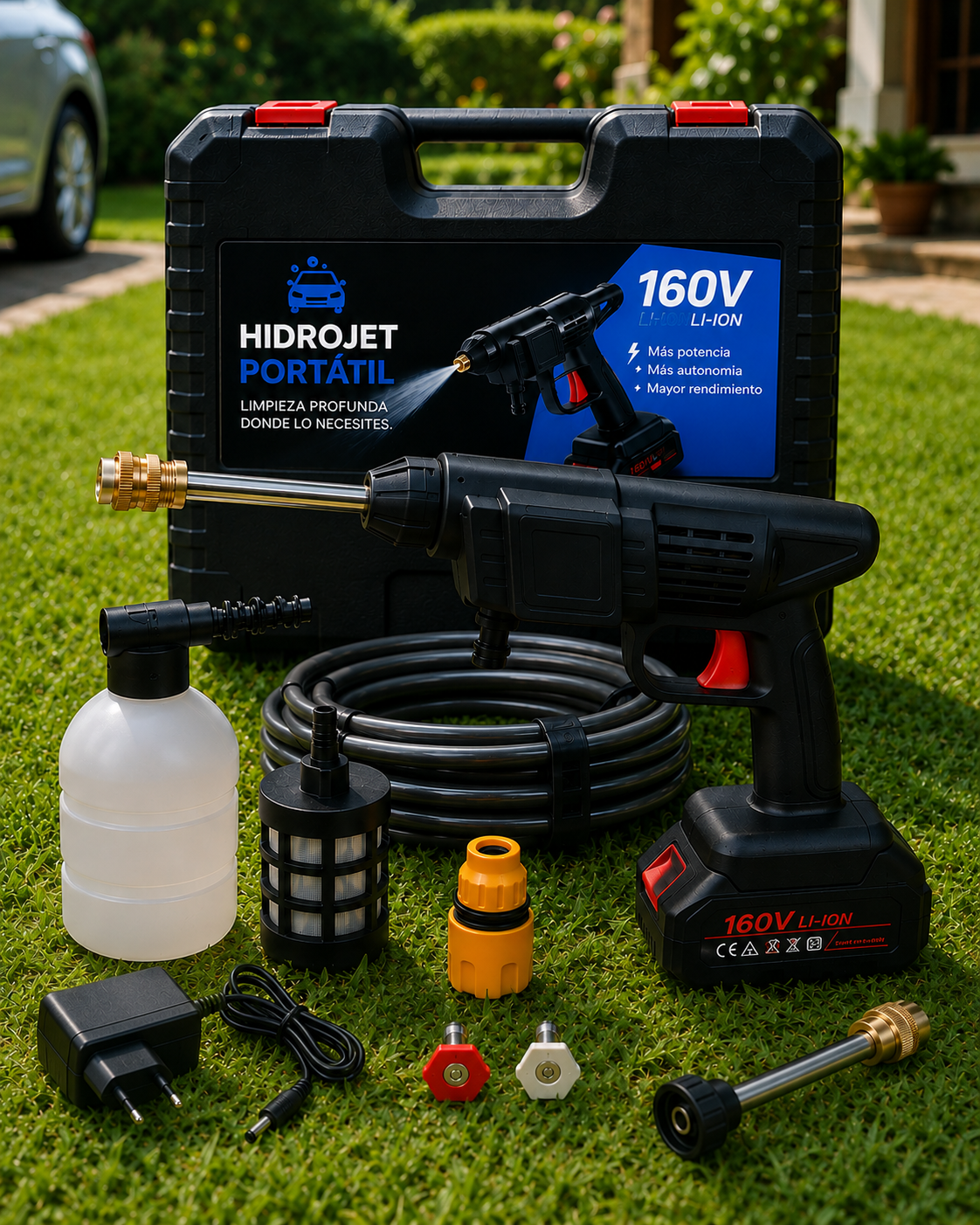 😱🎉HIDROLAVADORA PORTATIL 160V ALTA PRESION ✔🧺