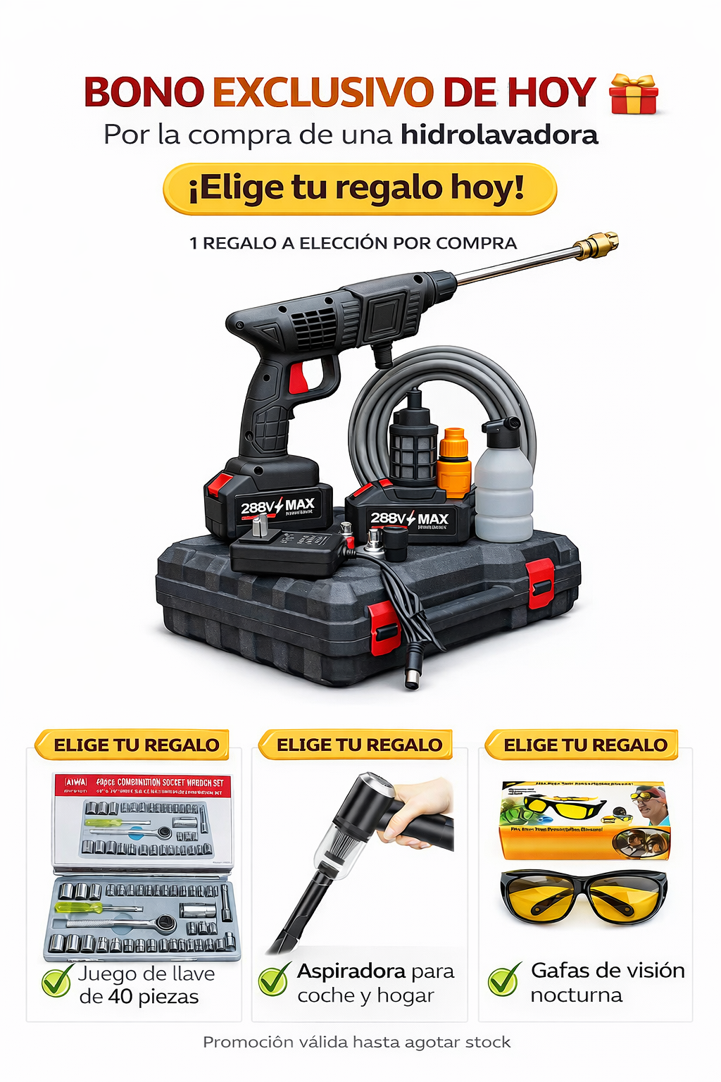HIDROLAVADORA PORTATIL 288V MAX ALTA PRESION 😯