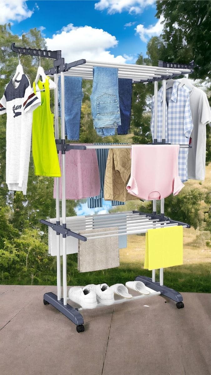 😱🧺TENDEDERO MOVIL DE 4 NIVELES 👗🧦👔🥼👜🥾👠