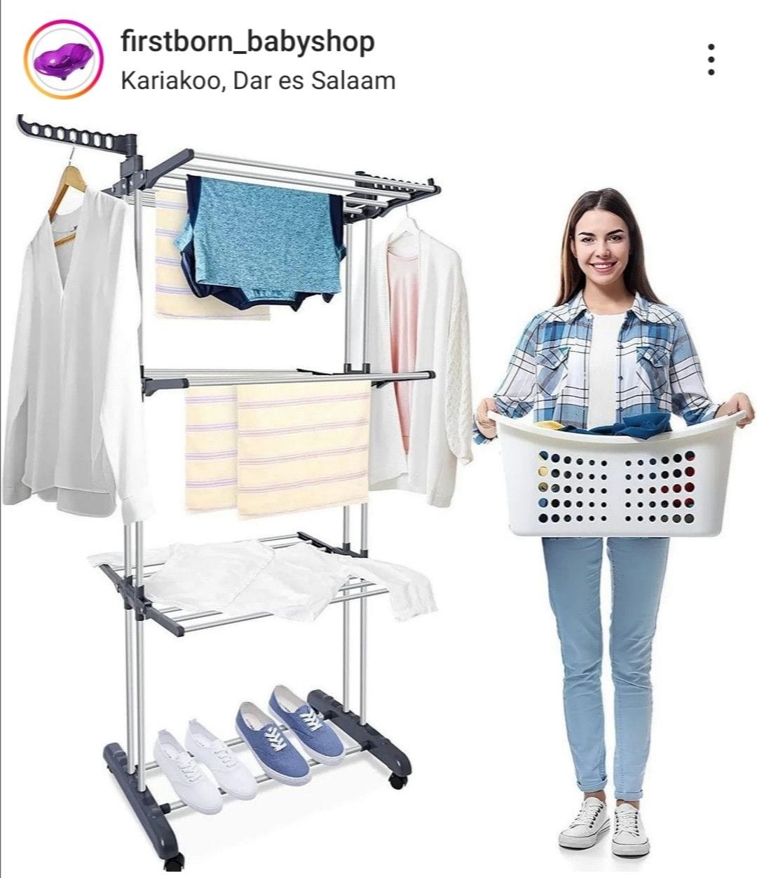 😱🧺TENDEDERO MOVIL DE 4 NIVELES 👗🧦👔🥼👜🥾👠