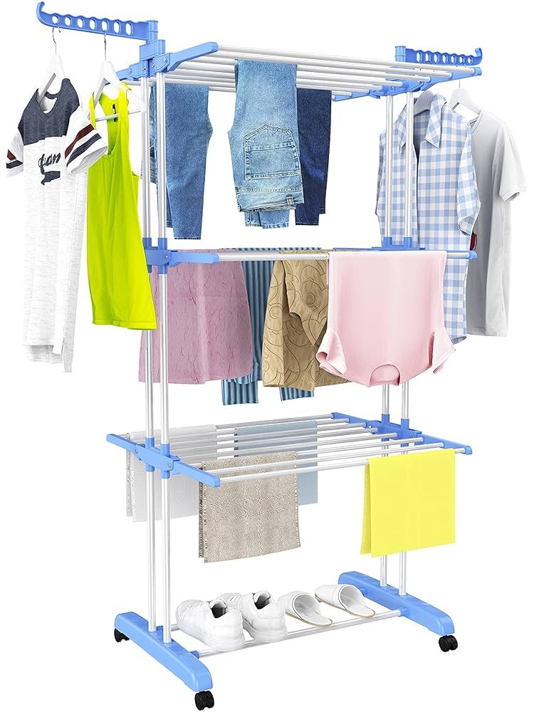 😱🧺TENDEDERO MOVIL DE 4 NIVELES 👗🧦👔🥼👜🥾👠